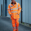 Hi-Vis Polycotton Cargo Trousers With Kneepad Pockets