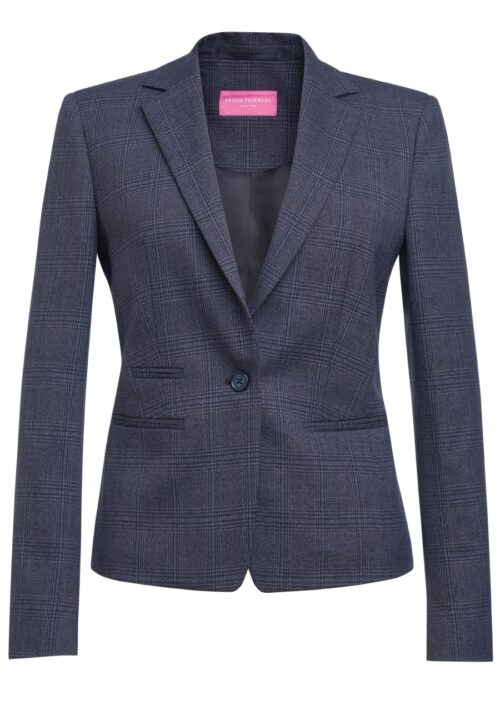Brook Taverner Alegra Slim Fit Jacket Navy Check