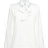 Brook Taverner Andria L/S Tie Neck Blouse Black