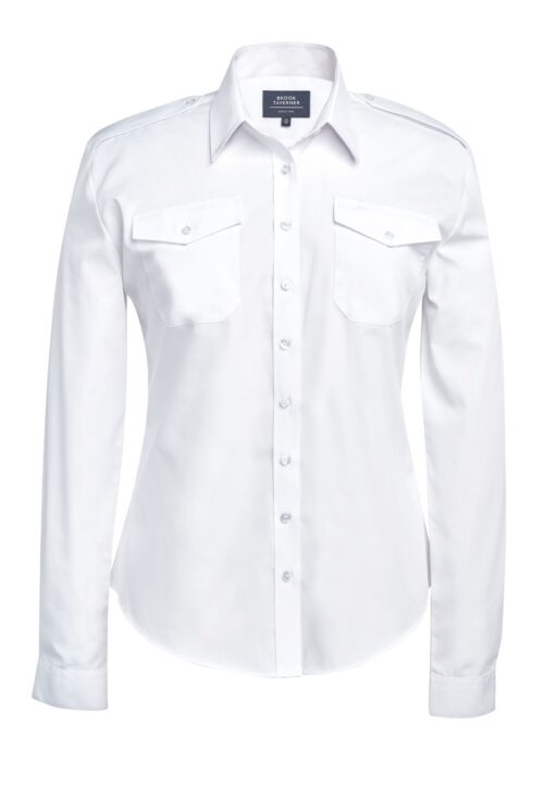 Brook Taverner Athena L/S Pilot Shirt White
