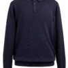 Brook Taverner Casper L/S Knit Polo Shirt Black