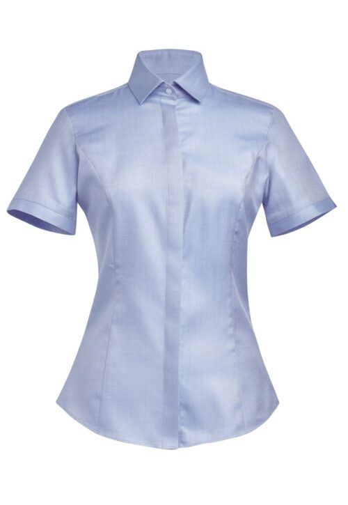 Brook Taverner Chianti Ladies' S/S Blouse Pink Herringbone