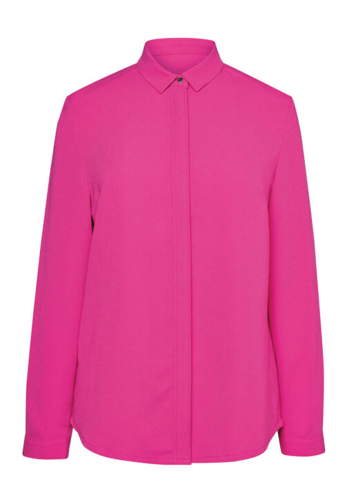 Brook Taverner Firenze L/S Crepe Blouse Navy