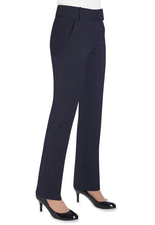 Brook Taverner Genoa Tailored Leg Trouser Mid Blue