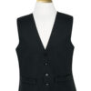 Brook Taverner Black Herringbone Waistcoat Black Herringbone