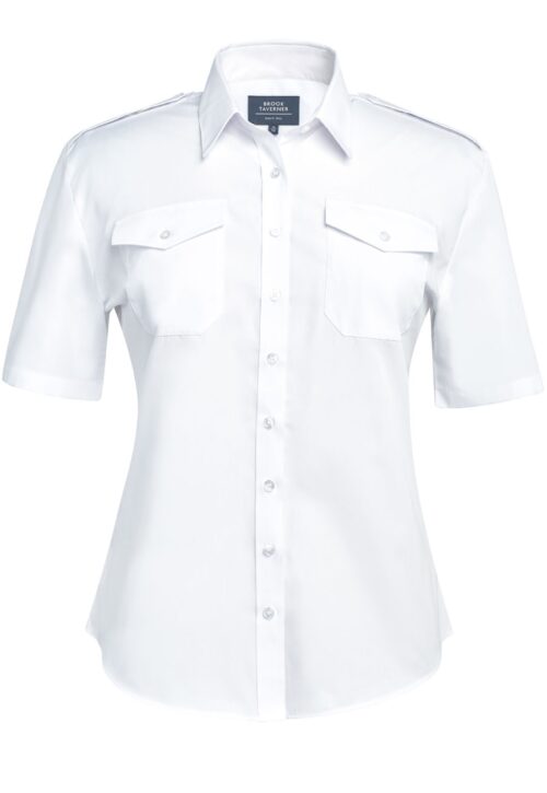 Brook Taverner Hestia S/S Pilot Shirt White