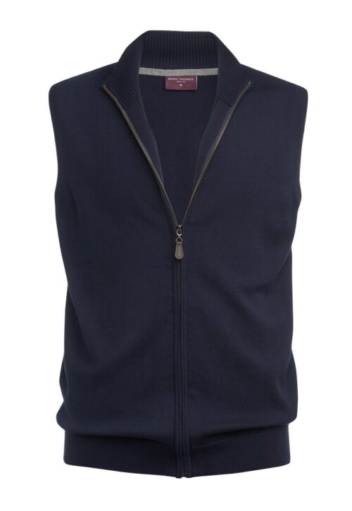 Brook Taverner Lincoln Knitted Zip Gilet Black