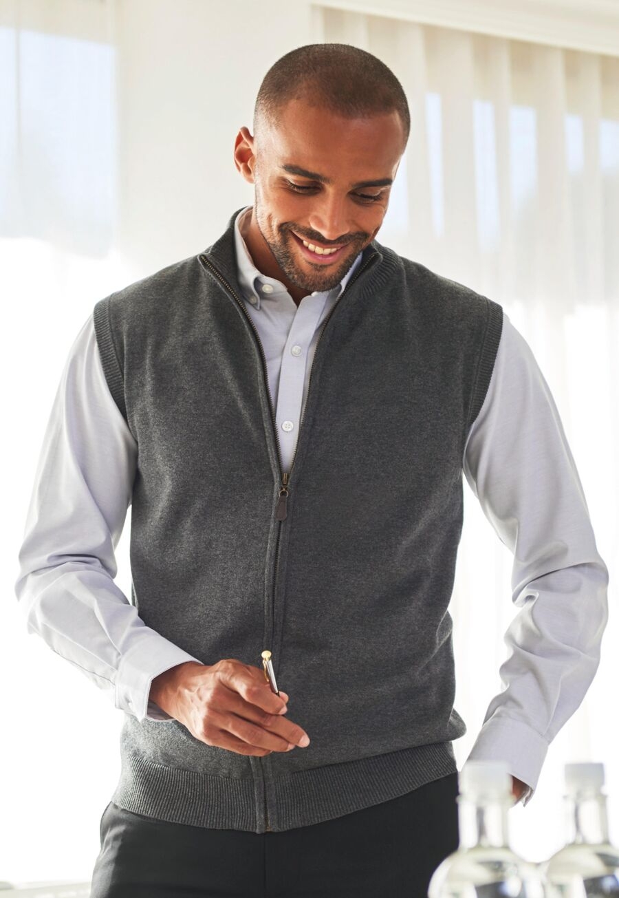 Lincoln Knitted Zip Gilet - Image 5