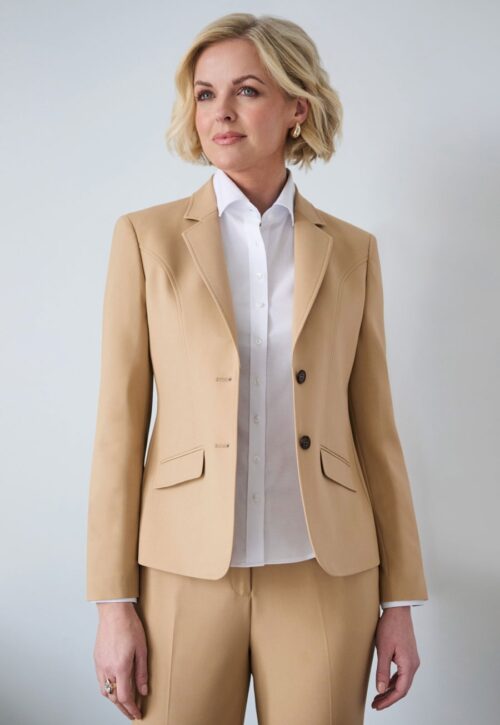 Brook Taverner Margot Tailored Fit Jacket Sand