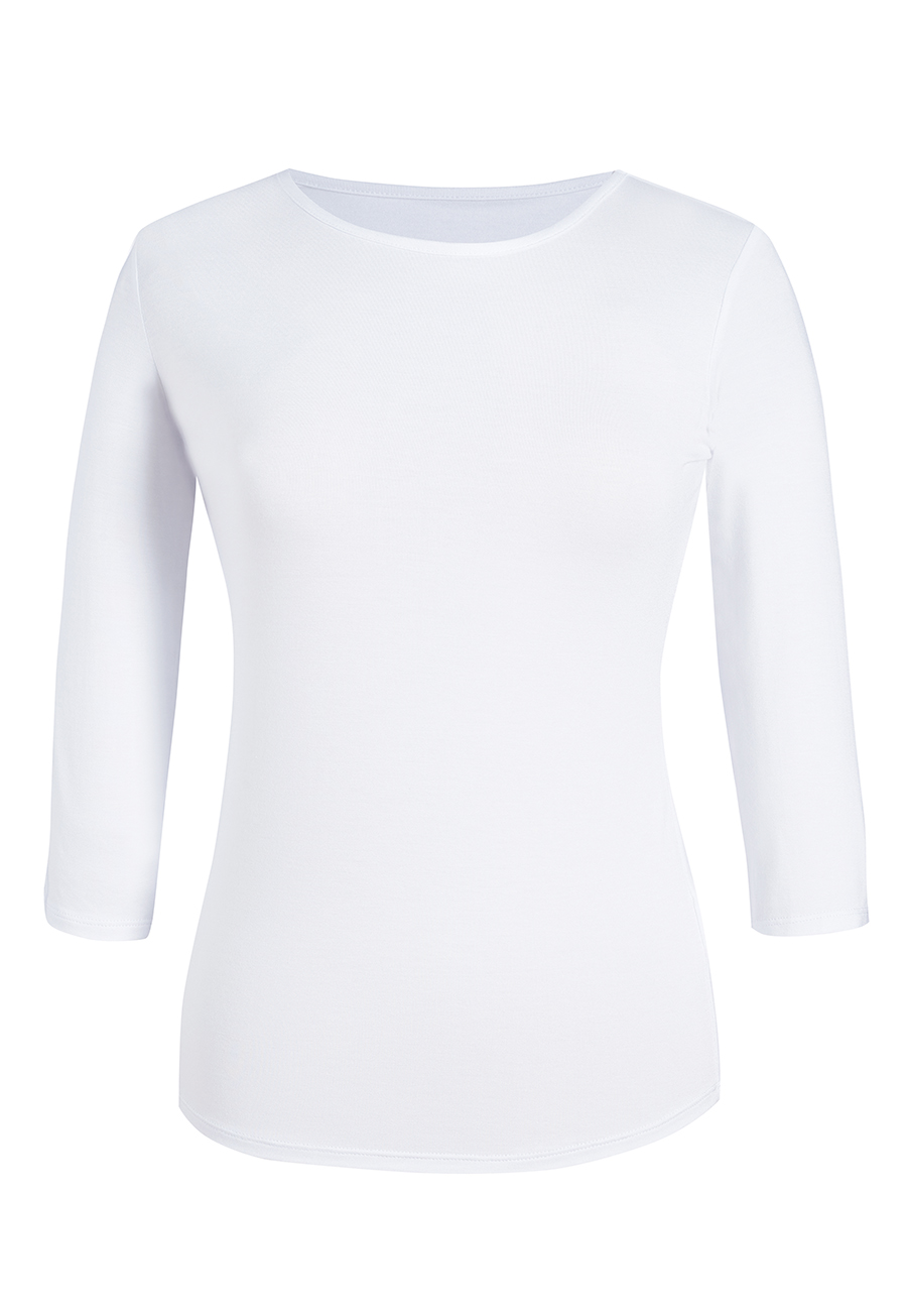 Brook Taverner Mira Round Neck Stretch Top Black