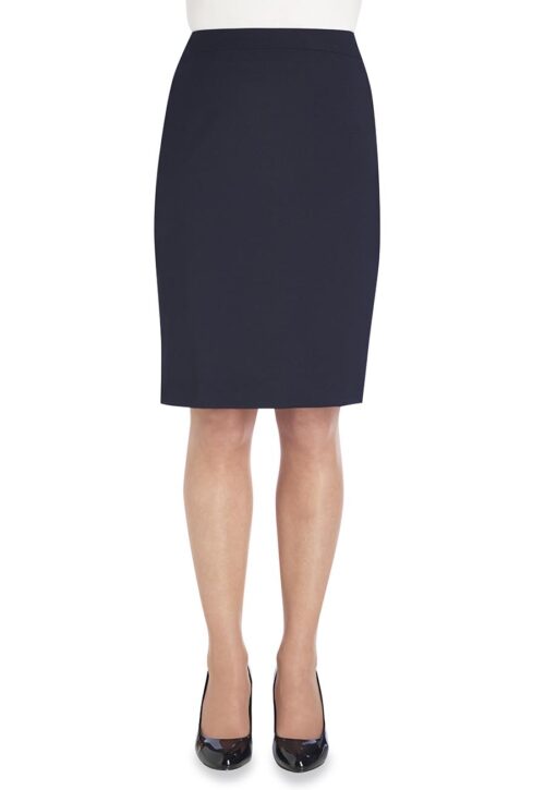 Brook Taverner Numana Straight Skirt Mid Blue