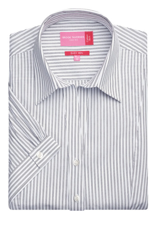 Brook Taverner Pescara Ladies' S/S Blouse Blue/White