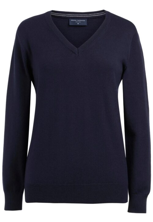Brook Taverner Riga V Neck Jumper Black