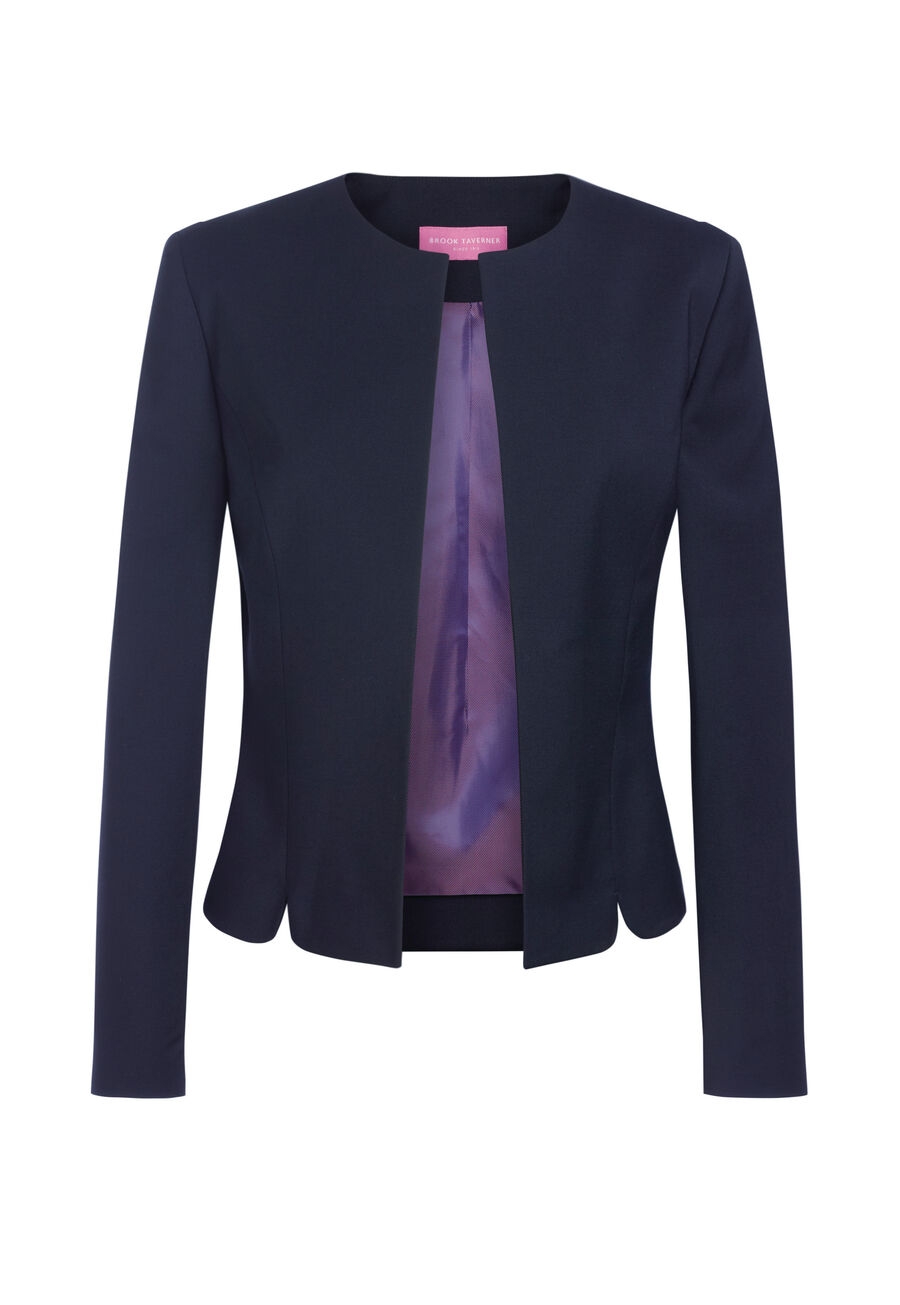 Brook Taverner Rosa Tailored Fit Jacket Mid Blue