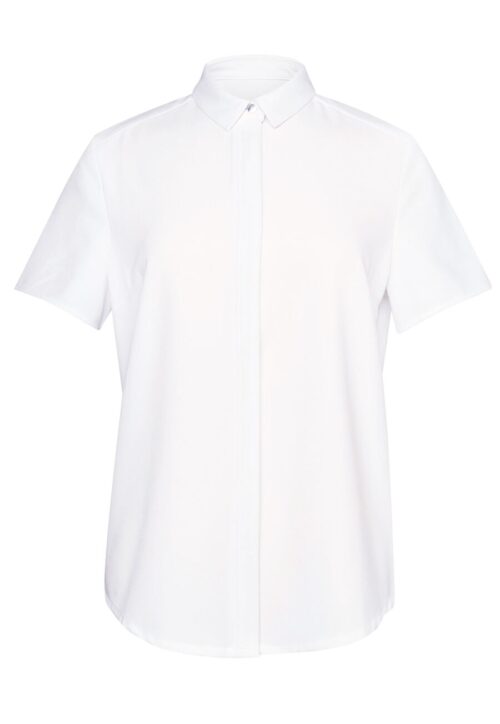 Brook Taverner Siena S/S Crepe Blouse White