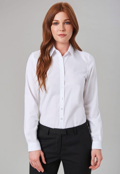 Brook Taverner Silvi Ladies' L/S Blouse White