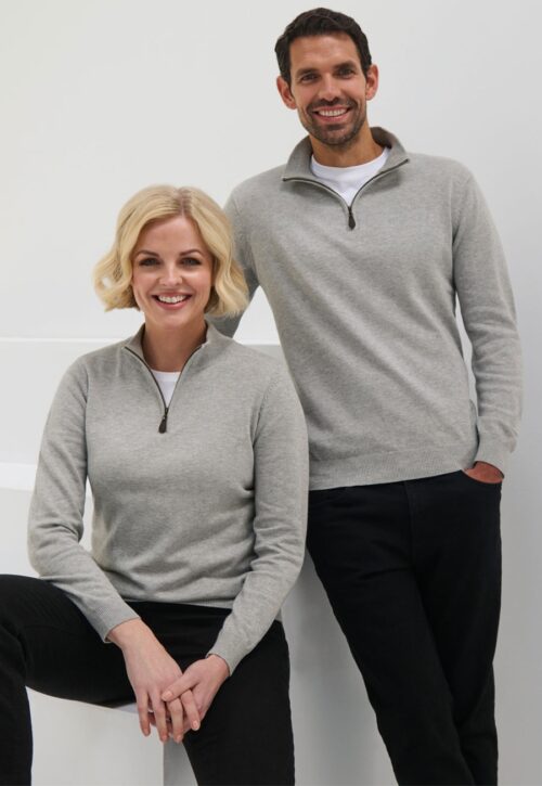 Brook Taverner Dallas 1/4 Zip Jumper Silver