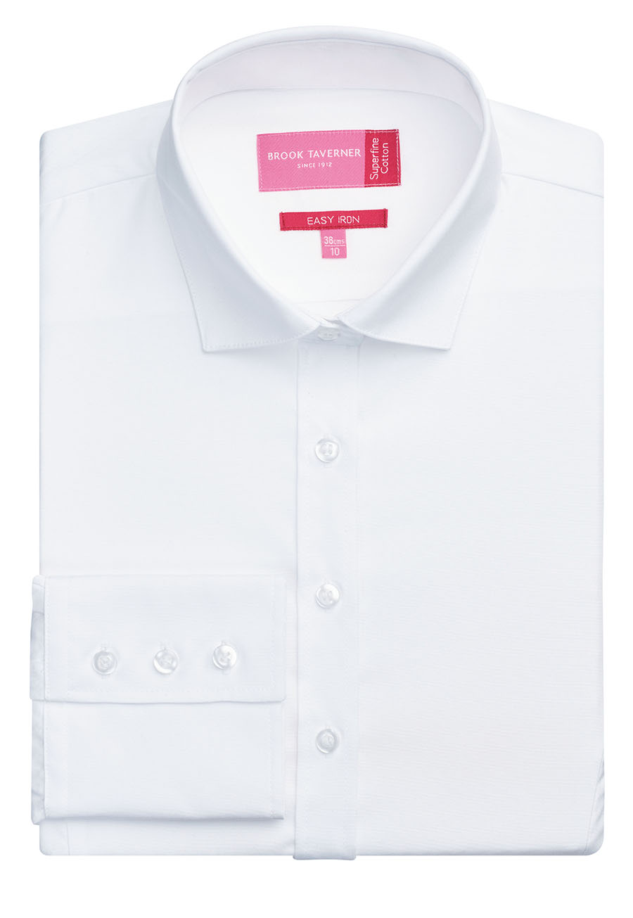 Brook Taverner Treviso Ladies' L/S Blouse Blue Poplin
