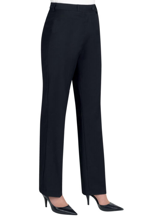 Brook Taverner Varese Straight Leg Trouser Charcoal Pinstripe
