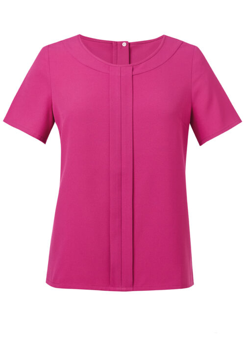 Brook Taverner Verona S/S Crepe Blouse Navy