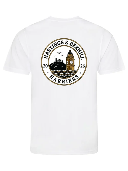 Hastings Bexhill Harriers Men's Arctic White Running T-Shirt