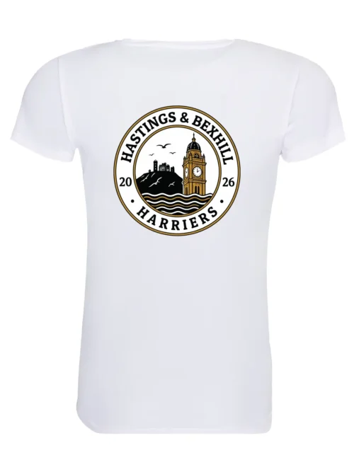Hastings Bexhill Harriers Women's Arctic White Running T-Shirt