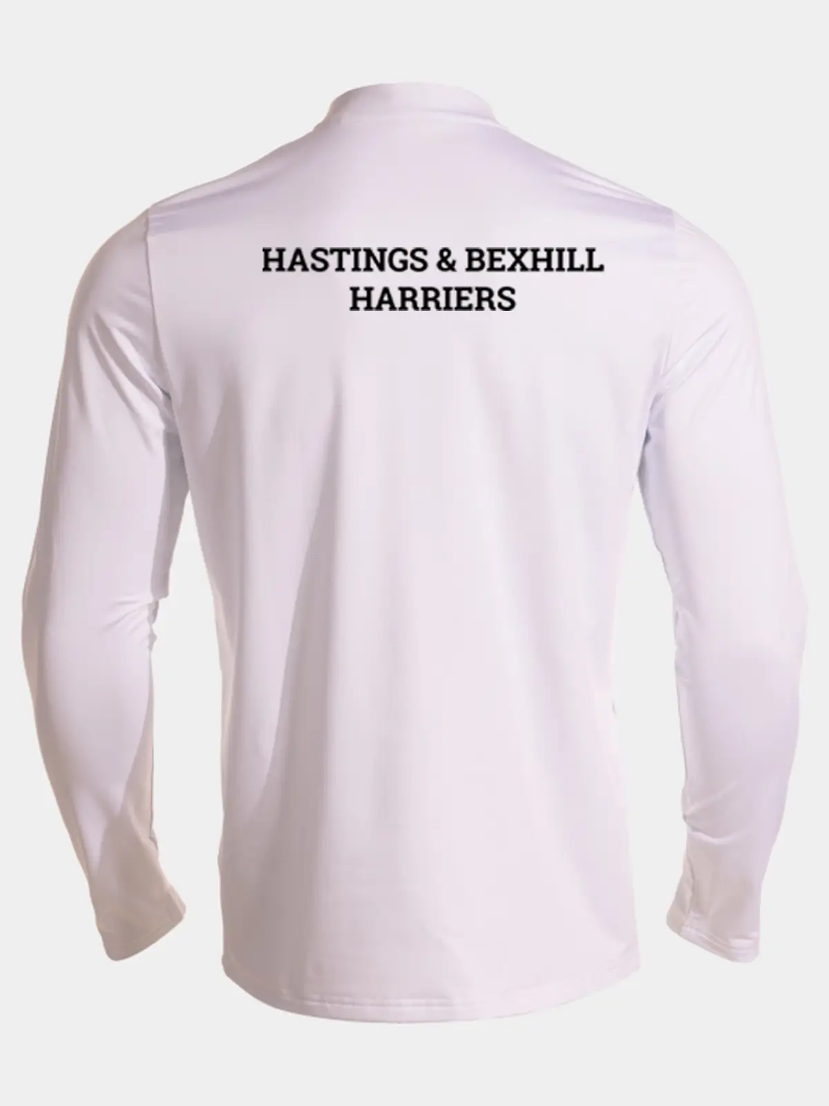 Hastings Bexhill Harriers Men's White Record Pro Midlayer Rear