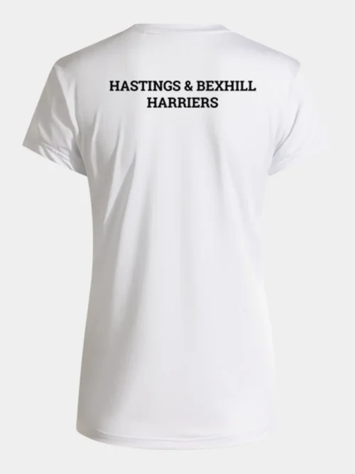 Hastings Bexhill Harriers Women's White Record Pro T-Shirt Rear